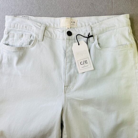 Current/Eliott Relaxed Cuffed Boyfriend Jean Size 31 White Distressed - Picture 3 of 12